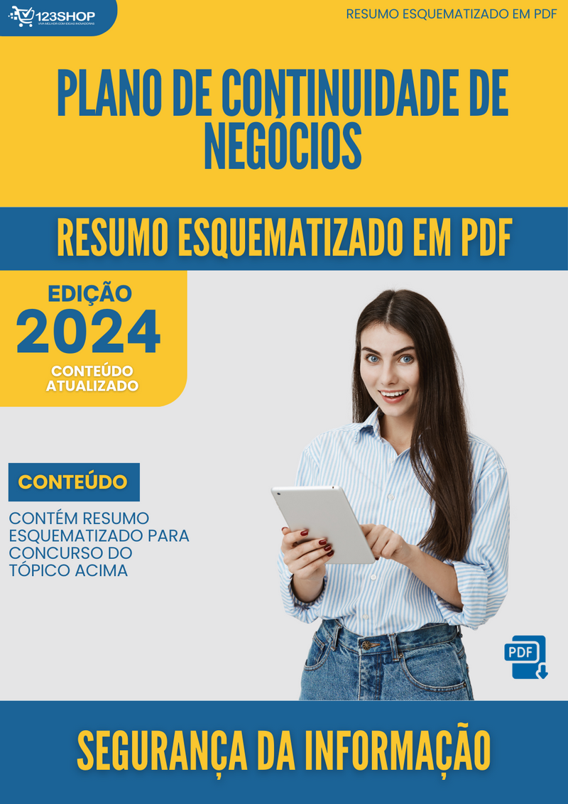 Resumo Esquematizado de Segurança Da Informação Sobre Plano De Continuidade De Negócios para Concursos | loja123shop