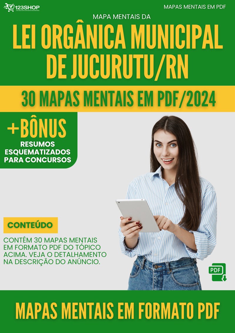 Mapas Mentais da Lei Orgânica Municipal De Jucurutu/Rn | loja123shop