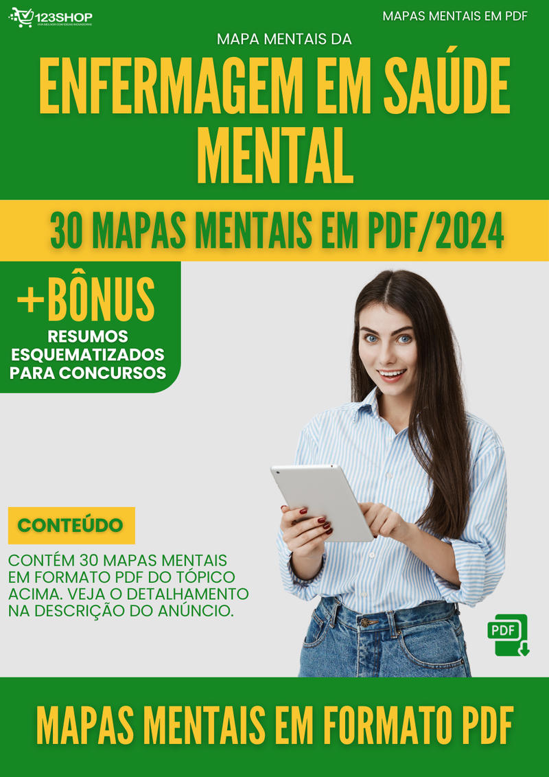 Mapas Mentais de Enfermagem Em Saúde Mental | loja123shop