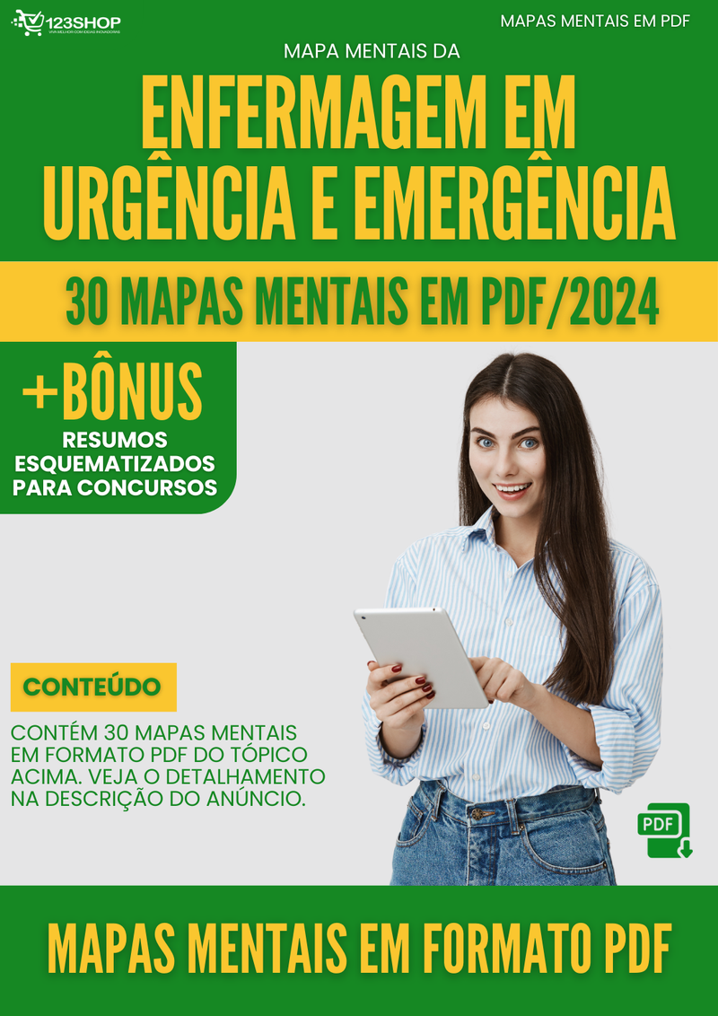 Mapas Mentais de Enfermagem Em Urgência E Emergência | loja123shop