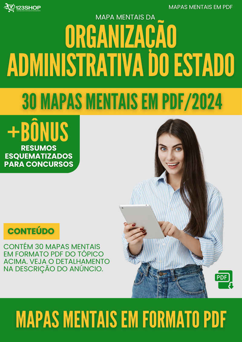 Mapas Mentais de Organização Administrativa Do Estado | loja123shop