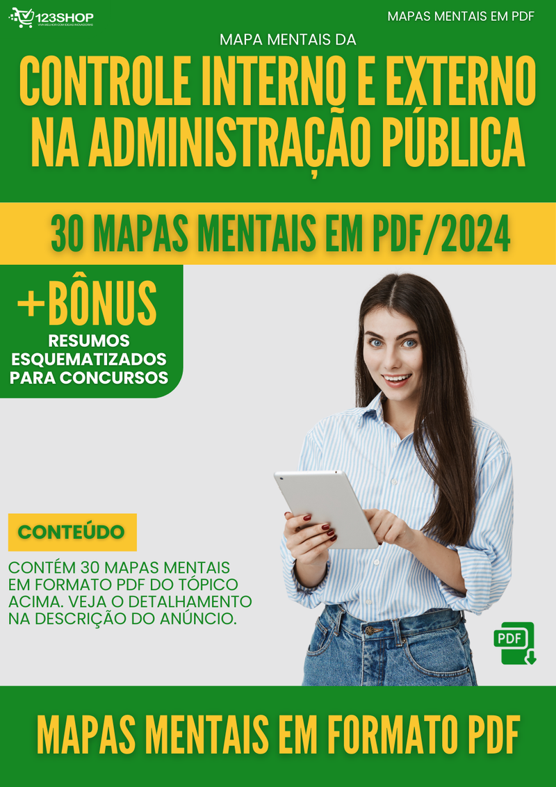 Mapas Mentais de Controle Interno E Externo Na Administração Pública | loja123shop