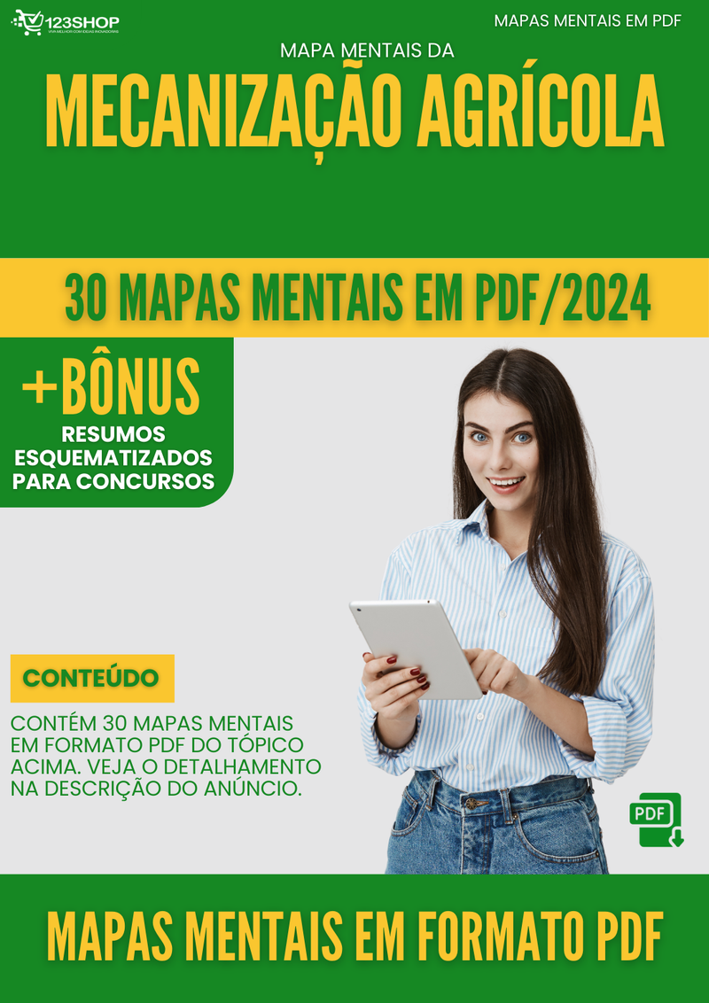 Mapas Mentais de Mecanização Agrícola | loja123shop