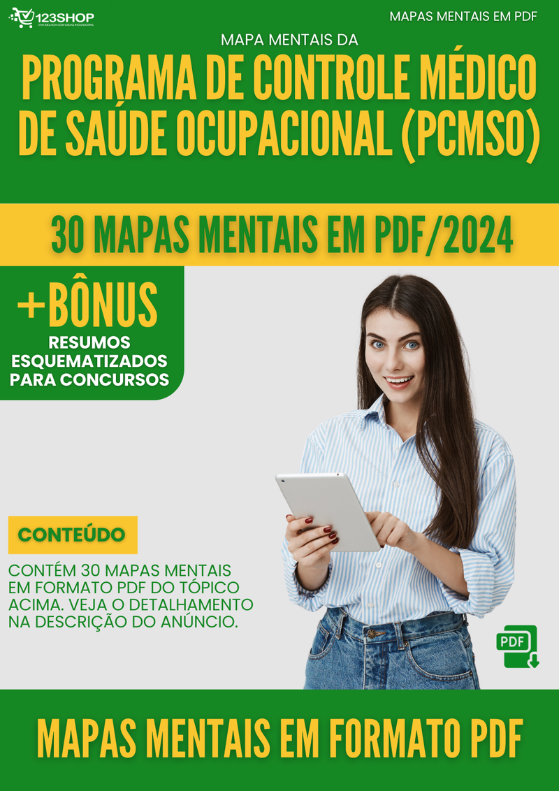 Mapas Mentais de Programa De Controle Médico De Saúde Ocupacional (Pcmso) | loja123shop