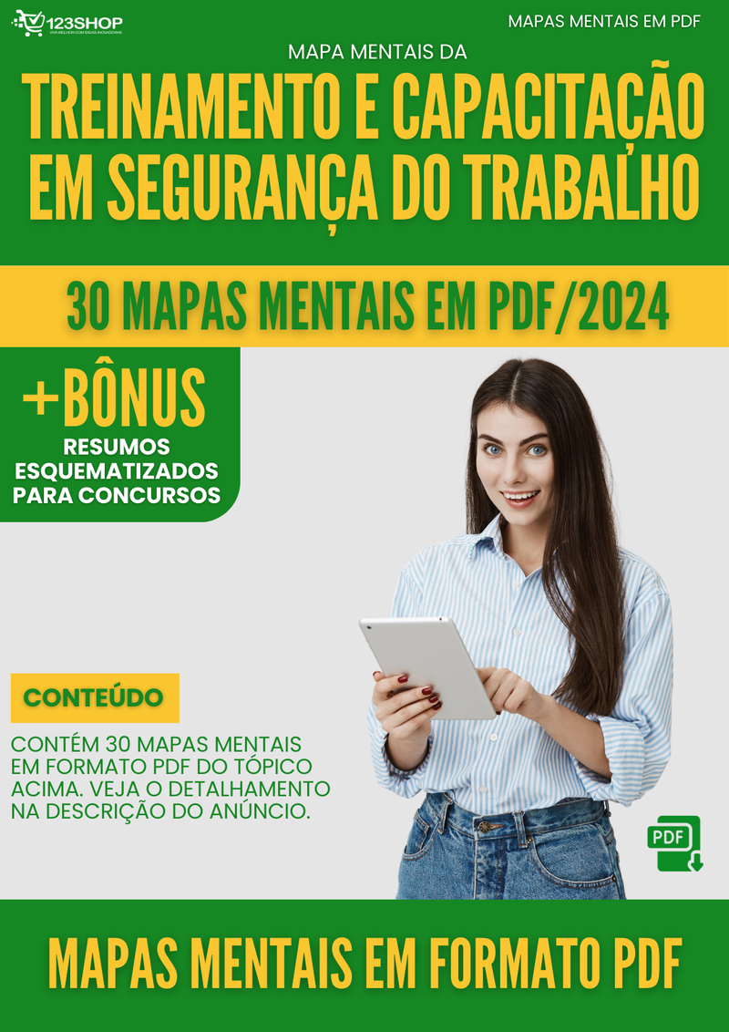 Mapas Mentais de Treinamento E Capacitação Em Segurança Do Trabalho | loja123shop