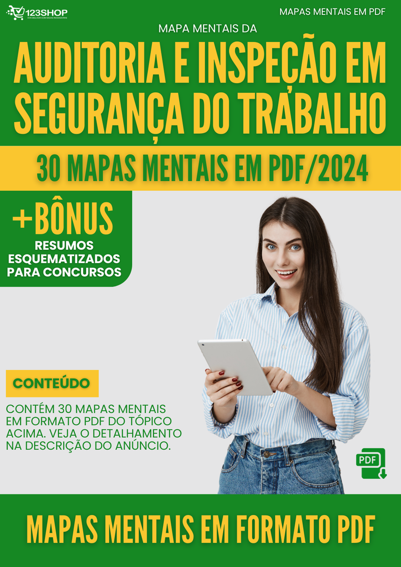 Mapas Mentais de Auditoria E Inspeção Em Segurança Do Trabalho | loja123shop