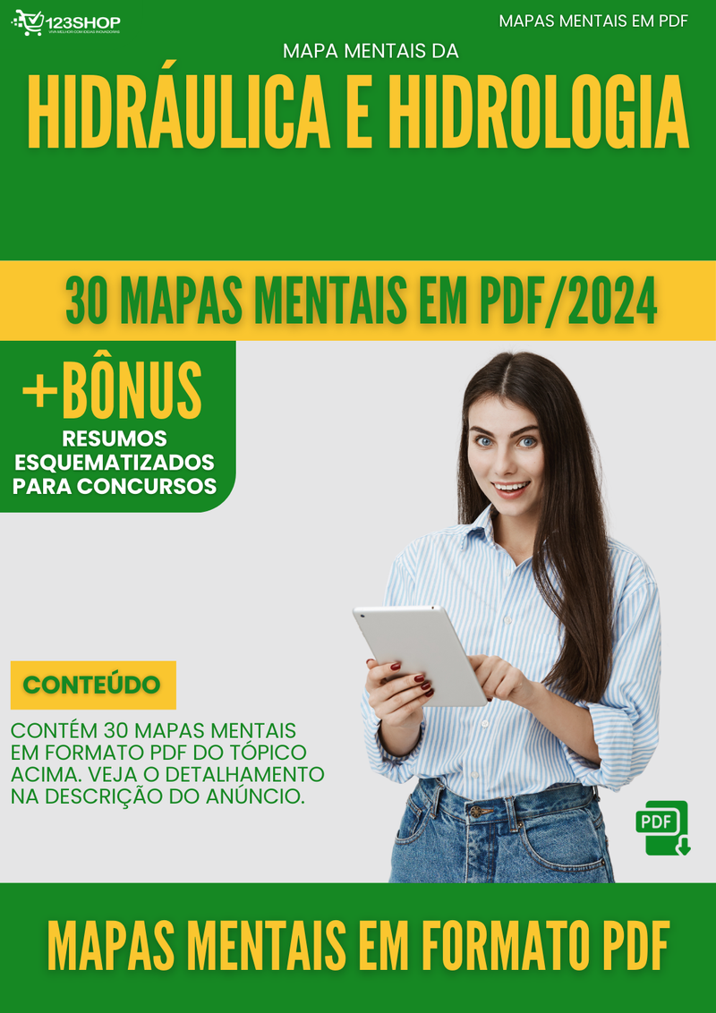 Mapas Mentais de Hidráulica E Hidrologia | loja123shop