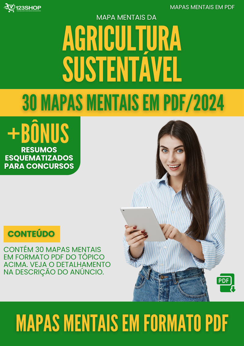 Mapas Mentais de Agricultura Sustentável | loja123shop