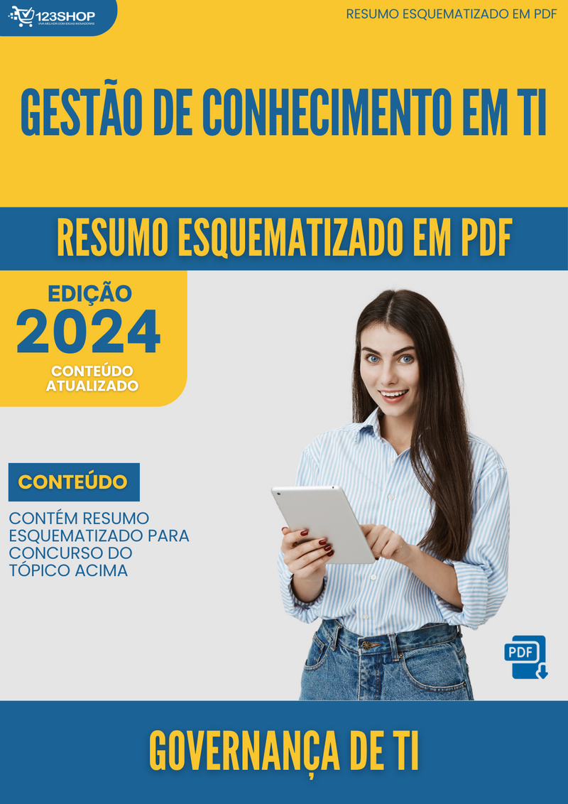 Resumo Esquematizado de Governança De Ti Sobre Gestão De Conhecimento Em Ti para Concursos | loja123shop