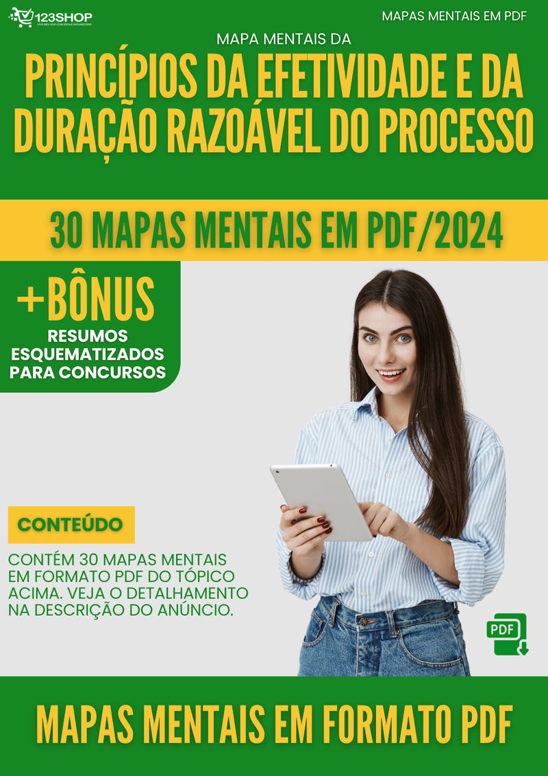 Mapas Mentais de Princípios Da Efetividade E Da Duração Razoável Do Processo | loja123shop