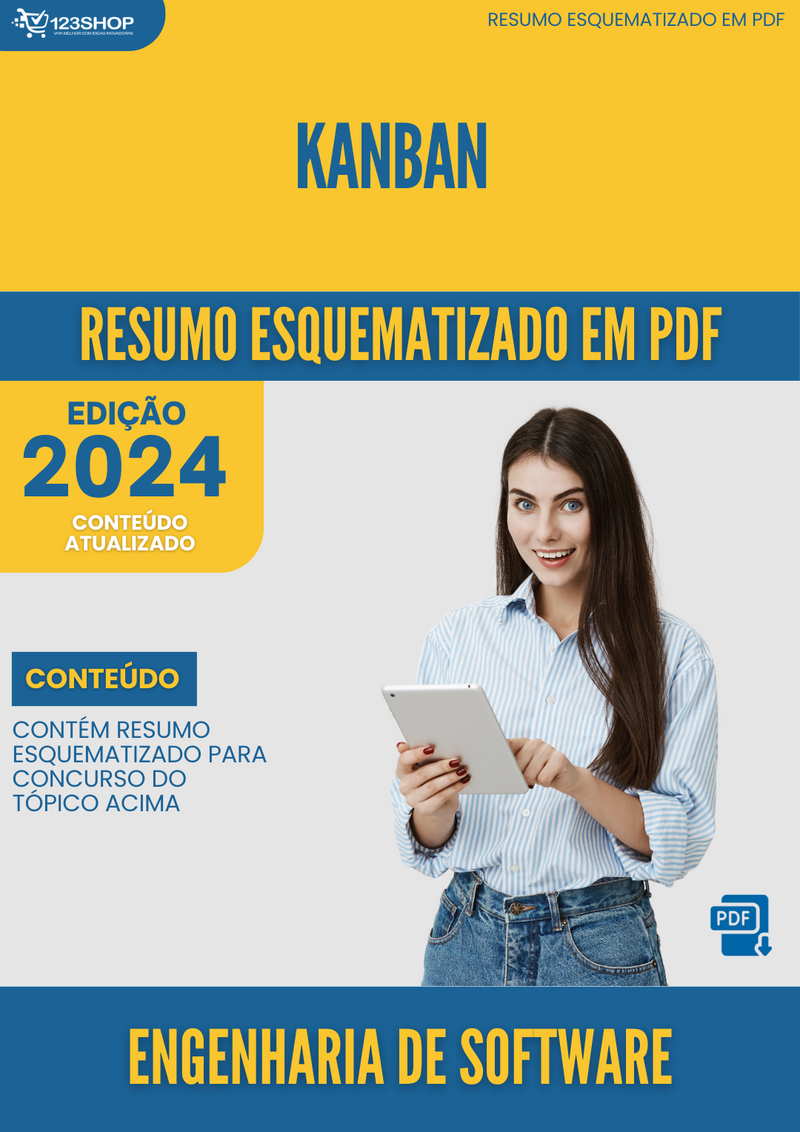 Resumo Esquematizado de Engenharia De Software Sobre Kanban para Concursos | loja123shop