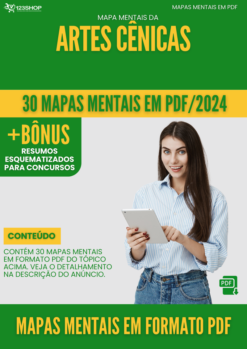 Mapas Mentais de Artes Cênicas | loja123shop