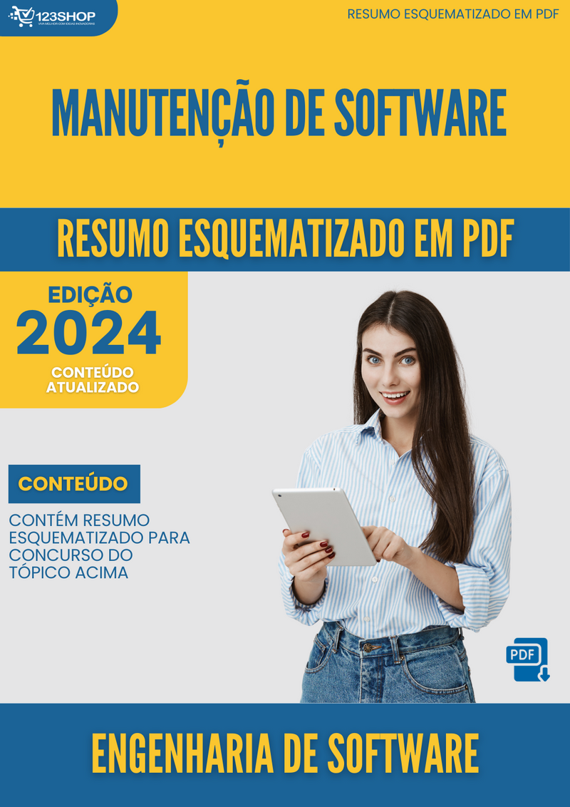Resumo Esquematizado de Engenharia De Software Sobre Manutenção De Software para Concursos | loja123shop