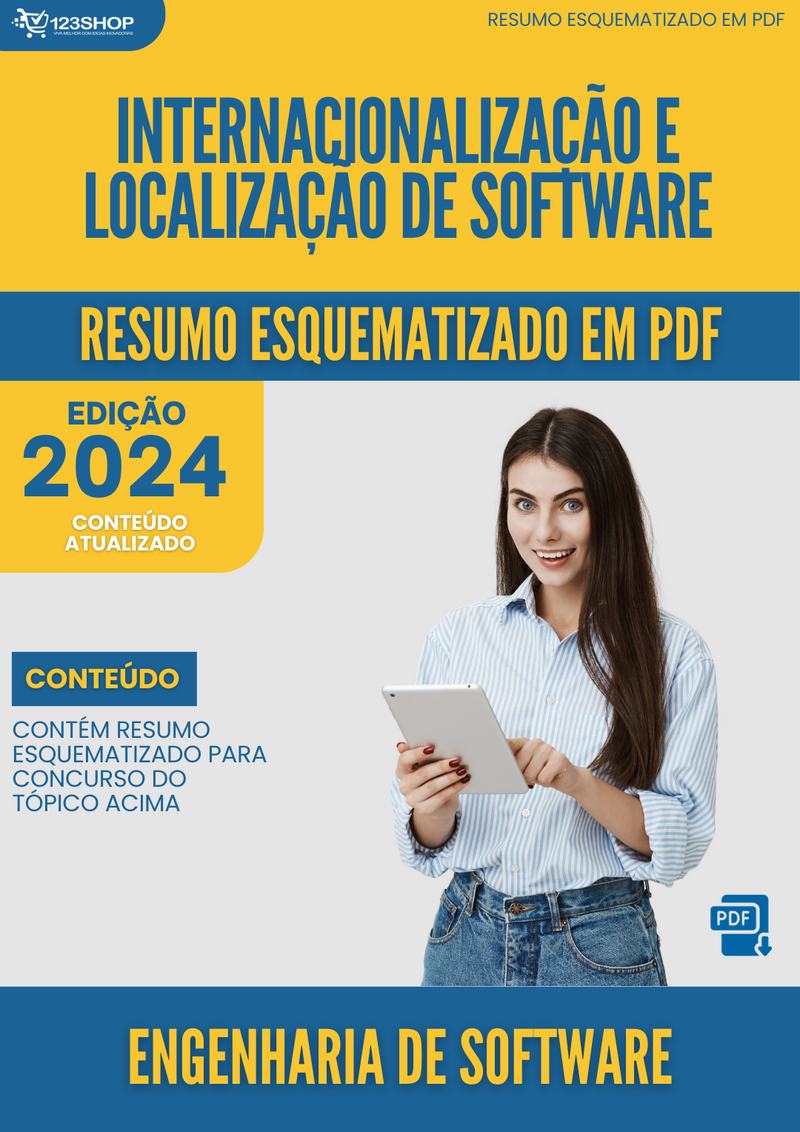 Resumo Esquematizado de Engenharia De Software Sobre Internacionalização E Localização De Software para Concursos | loja123shop