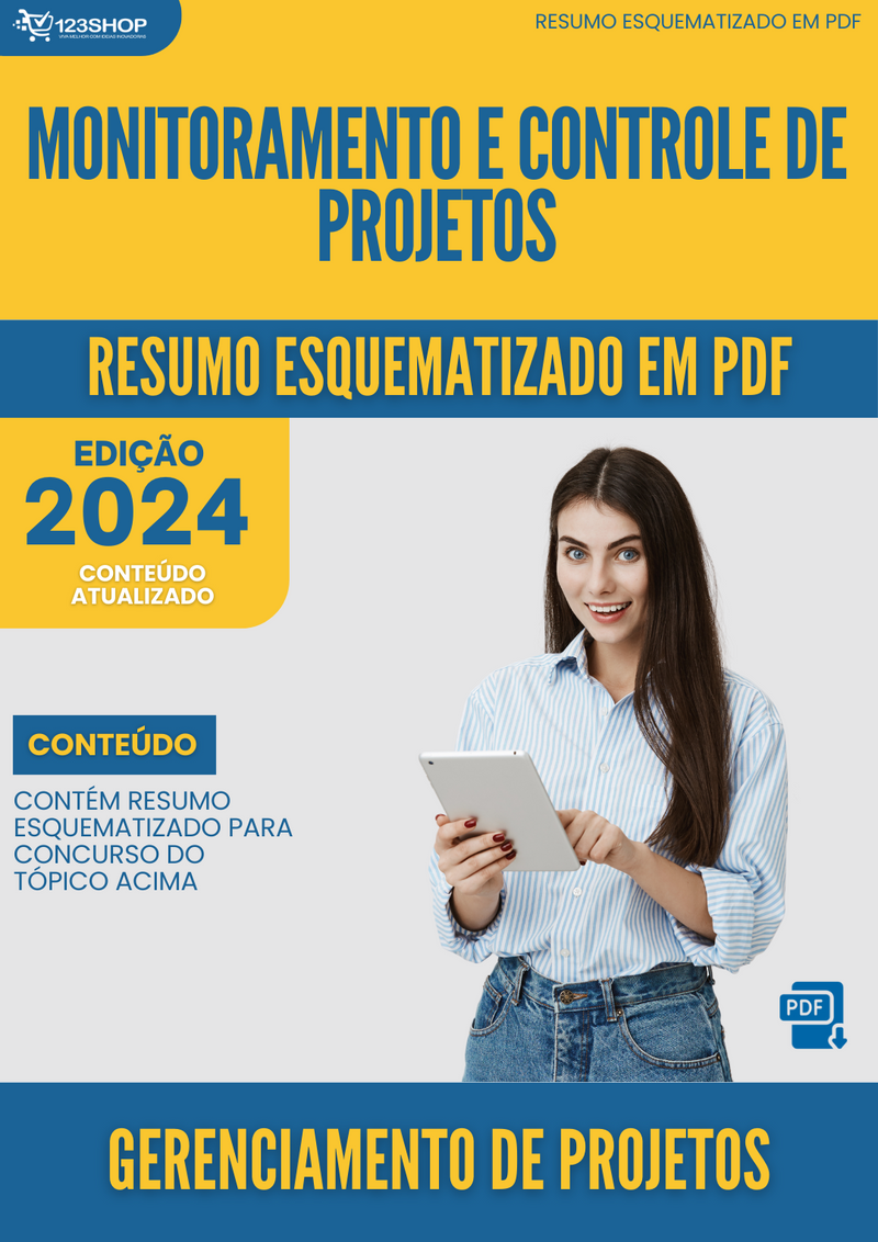 Resumo Esquematizado de Gerenciamento De Projetos Sobre Monitoramento E Controle De Projetos para Concursos | loja123shop