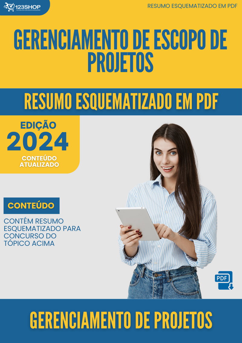 Resumo Esquematizado de Gerenciamento De Projetos Sobre Gerenciamento De Escopo De Projetos para Concursos | loja123shop