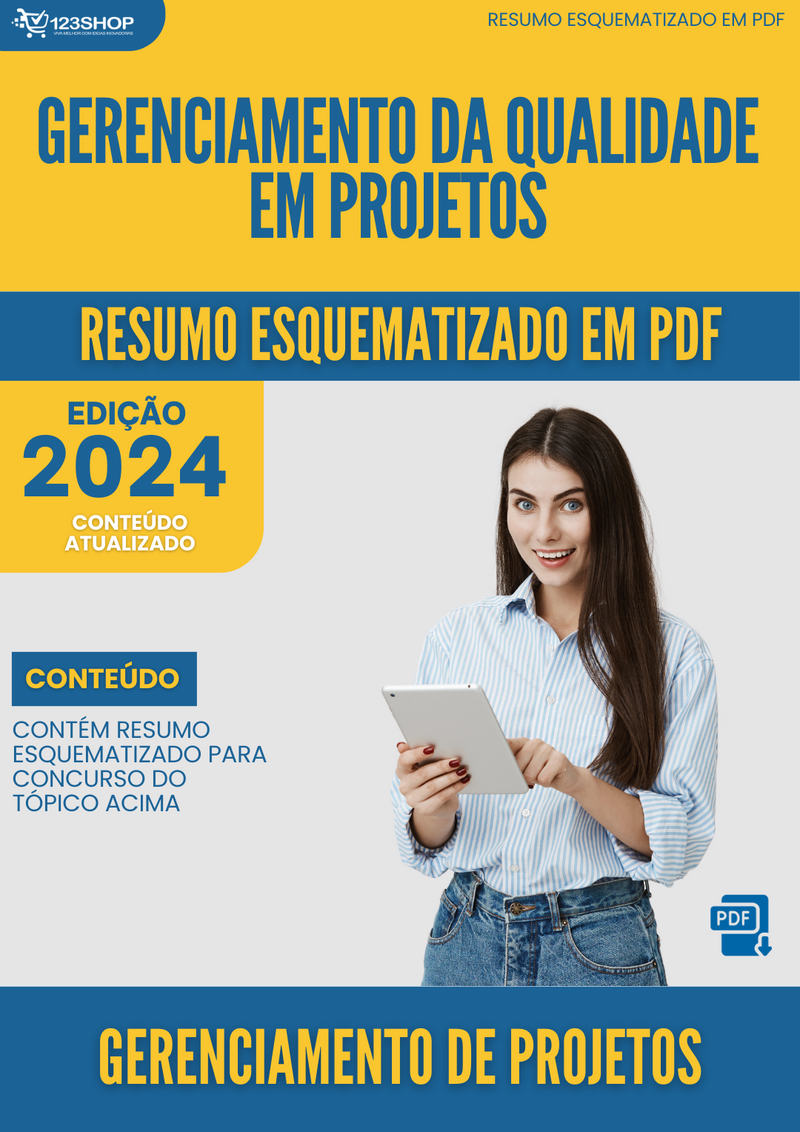 Resumo Esquematizado de Gerenciamento De Projetos Sobre Gerenciamento Da Qualidade Em Projetos para Concursos | loja123shop
