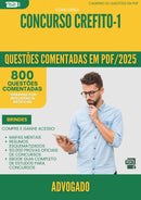 1000 Questões Comentadas para Concurso Advogado Crefito 1 2025 - 800 Questões