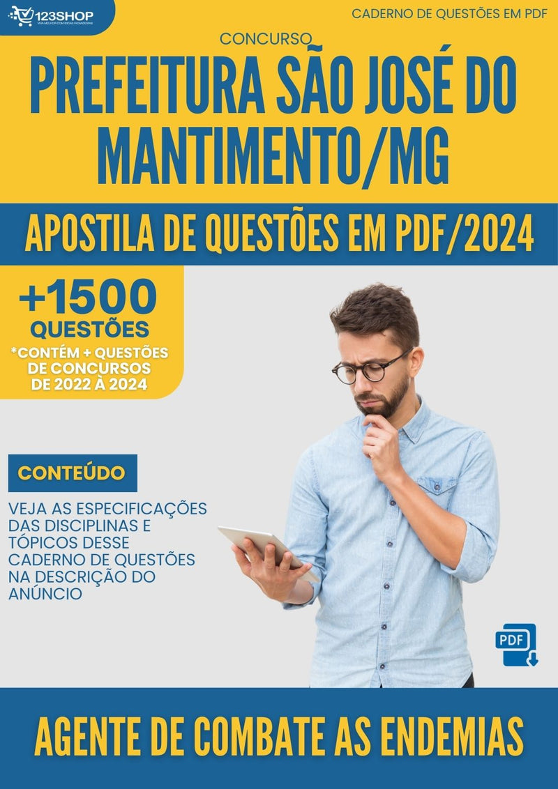 Apostila de Questões para Concurso São José do Mantimento MG 2024 Agente de Combate às Endemias - Mais de 1.500 Questões