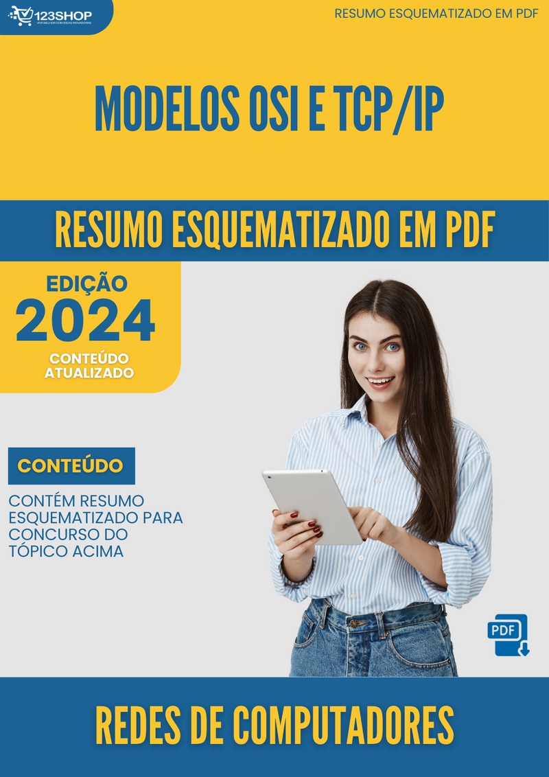 Resumo Esquematizado de Redes De Computadores Sobre Modelos Osi E Tcp/Ip para Concursos | loja123shop