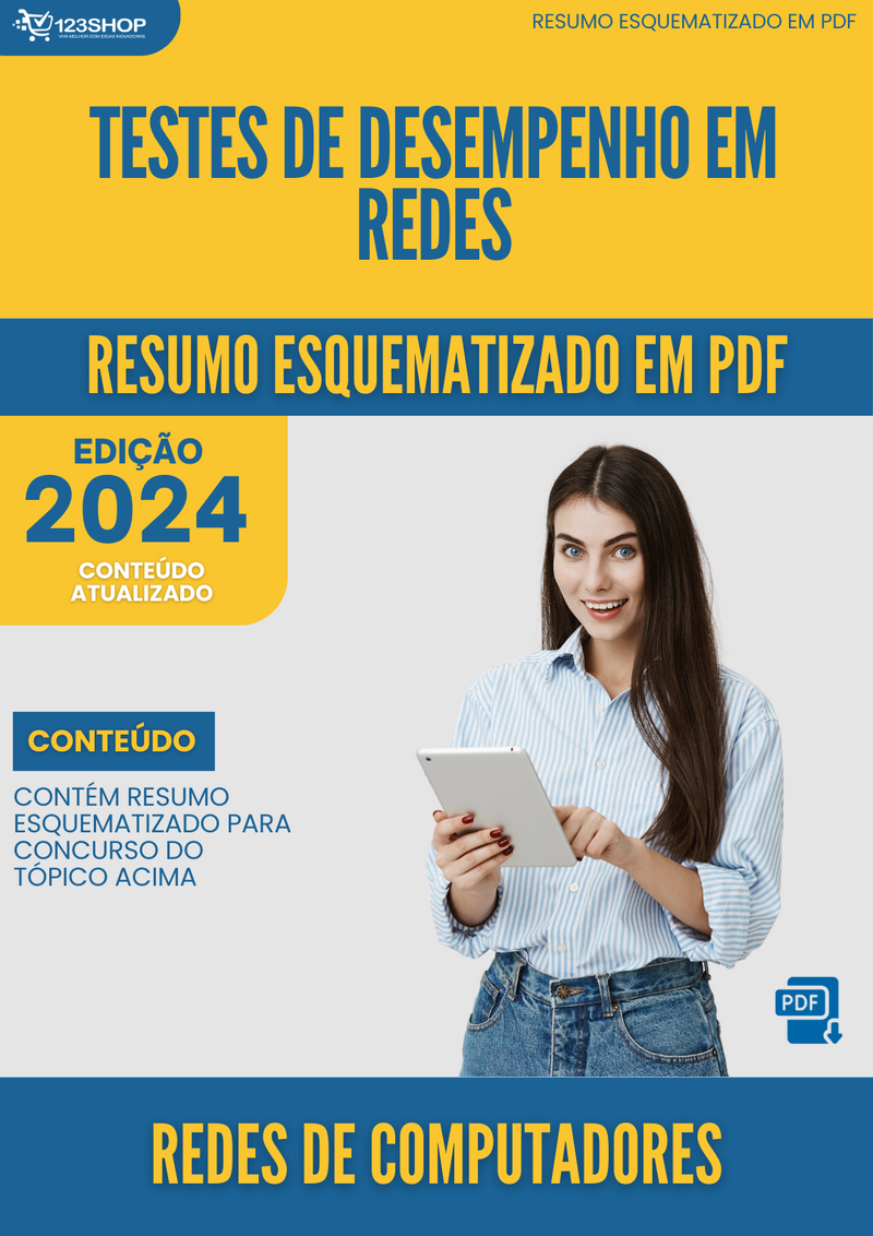 Resumo Esquematizado de Redes De Computadores Sobre Testes De Desempenho Em Redes para Concursos | loja123shop