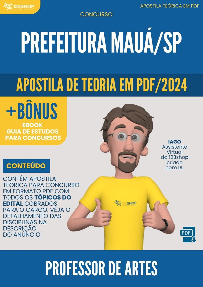 Apostila Teórica para Concurso Mauá SP 2024 Professor de Artes