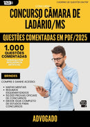1000 Questões Comentadas para Concurso Advogado Camara De da Prefeitura Ladario Ms 2025 - 1000 Questões