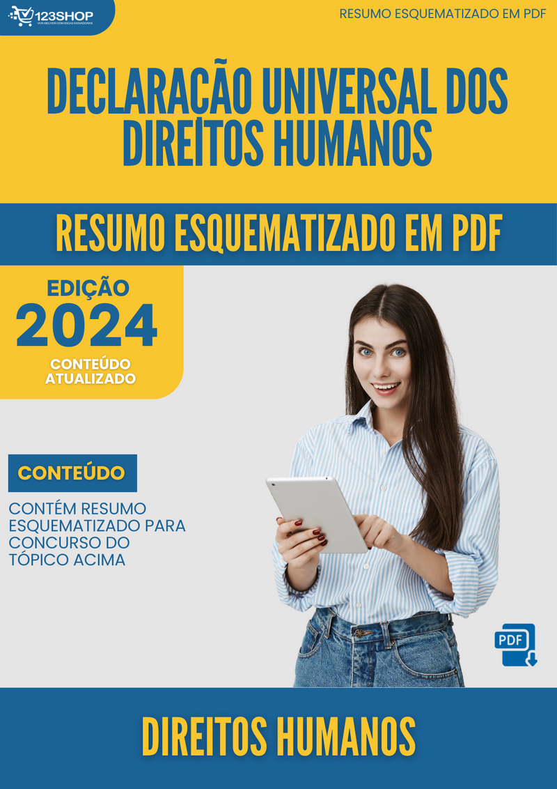 Resumo Esquematizado de Direitos Humanos Sobre Declaração Universal Dos Direitos Humanos para Concursos | loja123shop