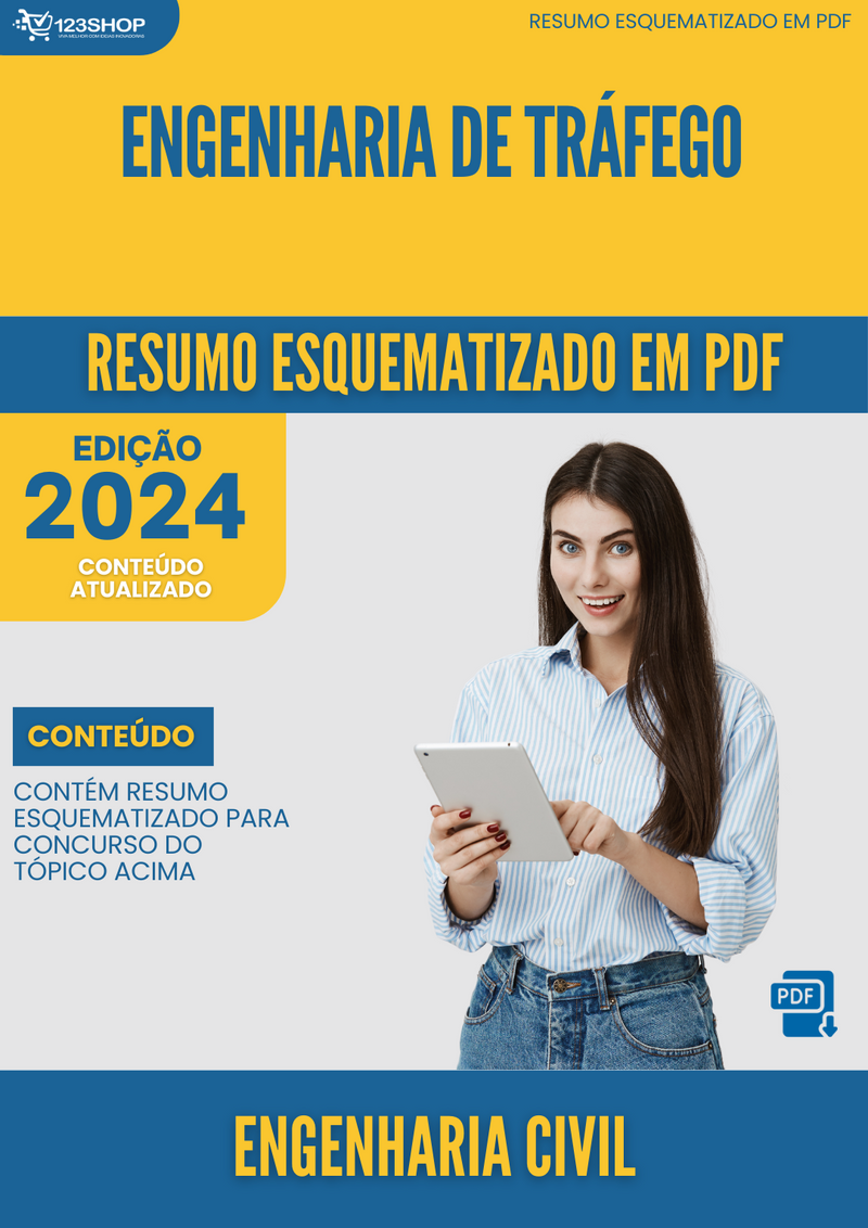 Resumo Esquematizado de Engenharia Civil Sobre Engenharia De Tráfego para Concursos | loja123shop
