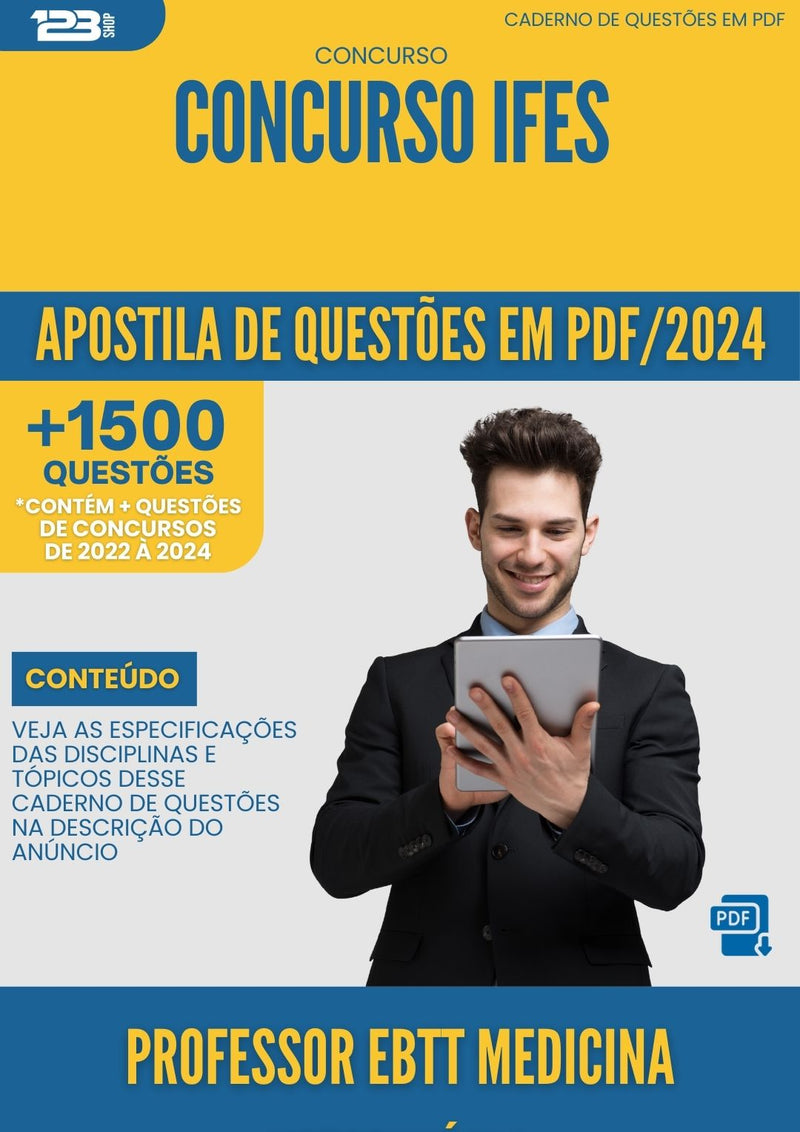 Apostila de Questões para Concurso IFES 2024 Professor EBTT Medicina Veterinária - Mais de 1.500 Questões