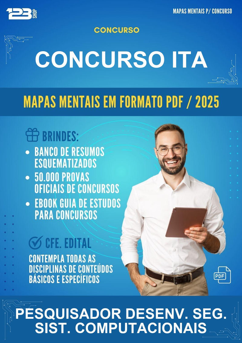 Mapas Mentais para o Concurso Ita para Pesquisador Desenv. Seg. Sist. Computacionais