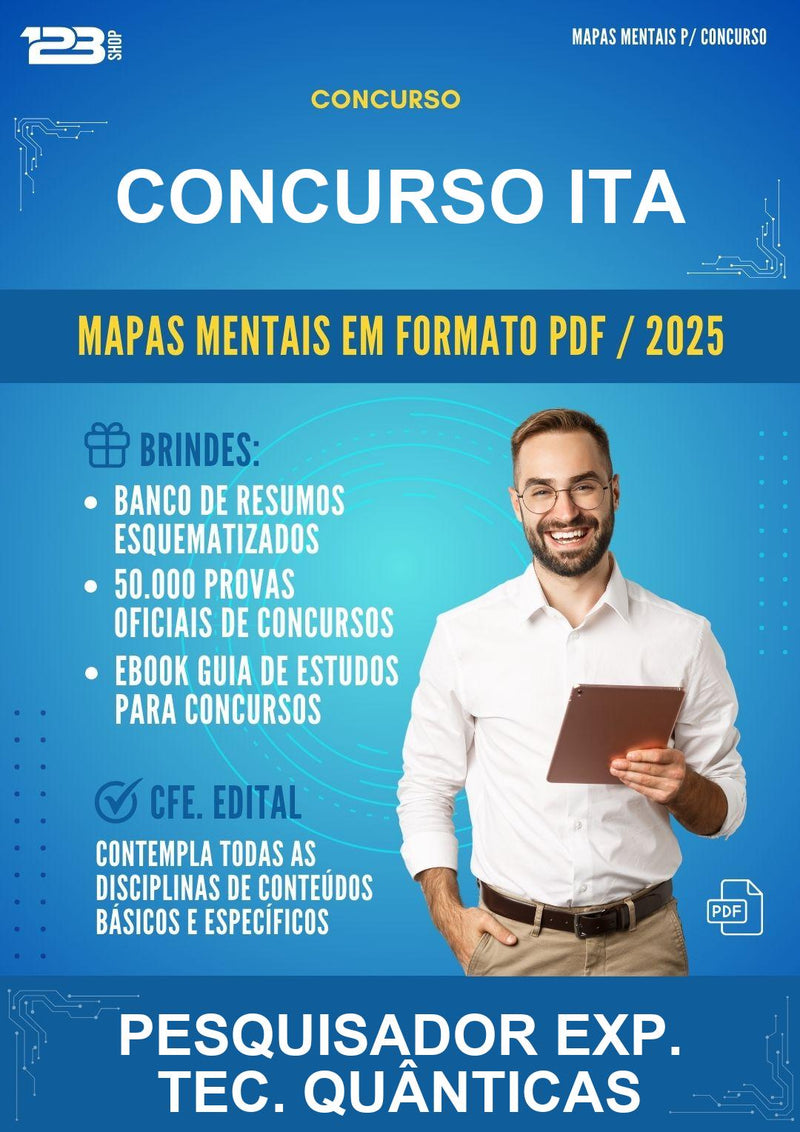 Mapas Mentais para o Concurso Ita para Pesquisador Exp. Tec. Quânticas