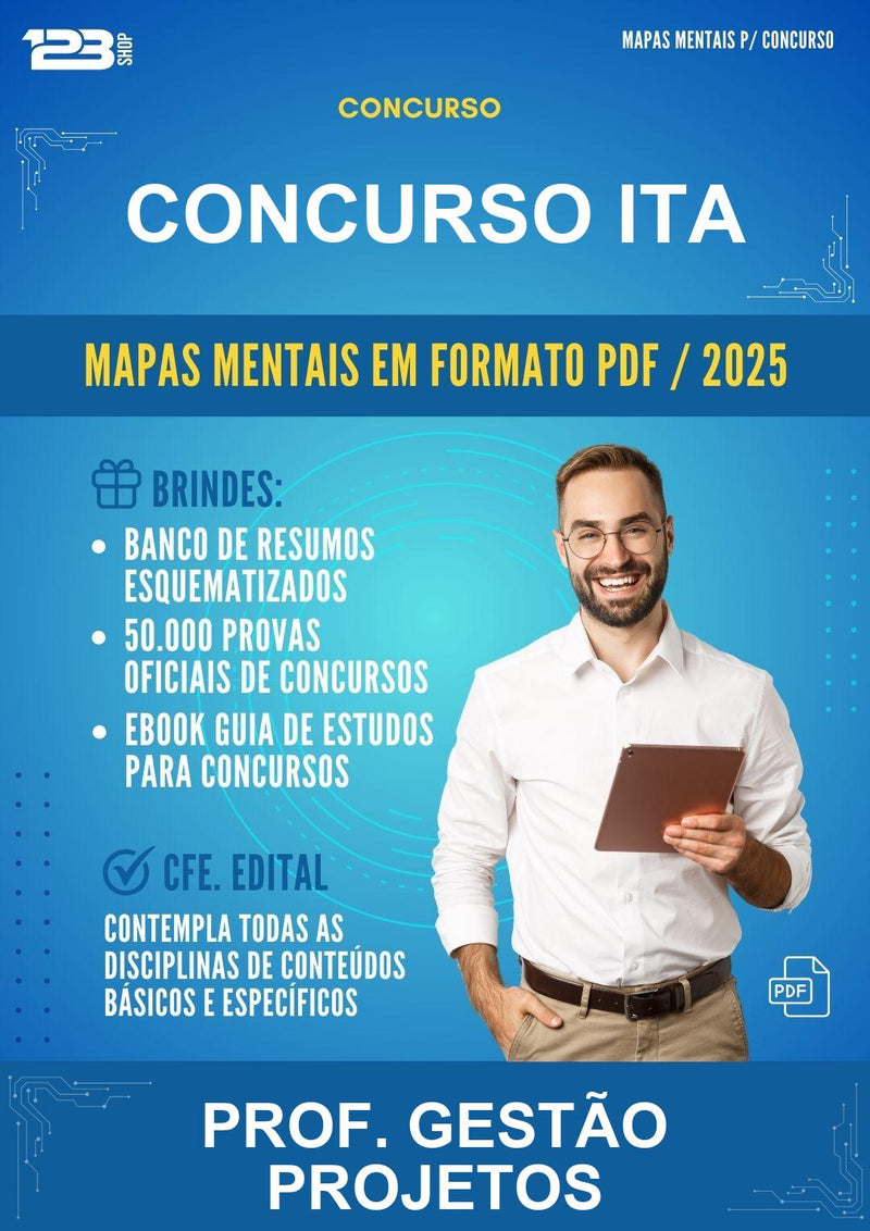 Mapas Mentais para o Concurso Ita para Prof. Gestão Projetos
