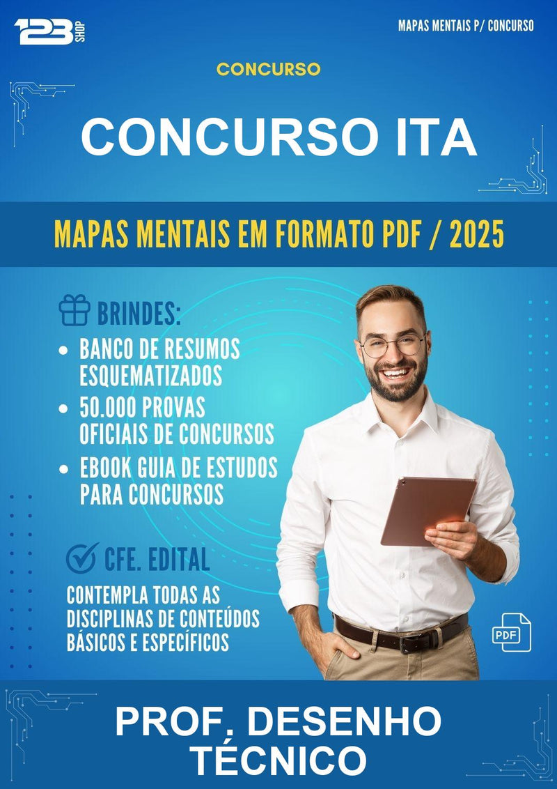 Mapas Mentais para o Concurso Ita para Prof. Desenho Técnico