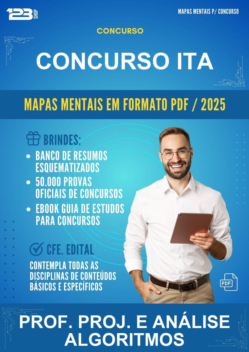 Mapas Mentais para o Concurso Ita para Prof. Proj. E Análise Algoritmos