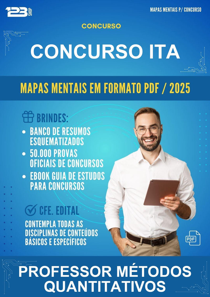 Mapas Mentais para o Concurso Ita para Professor Métodos Quantitativos