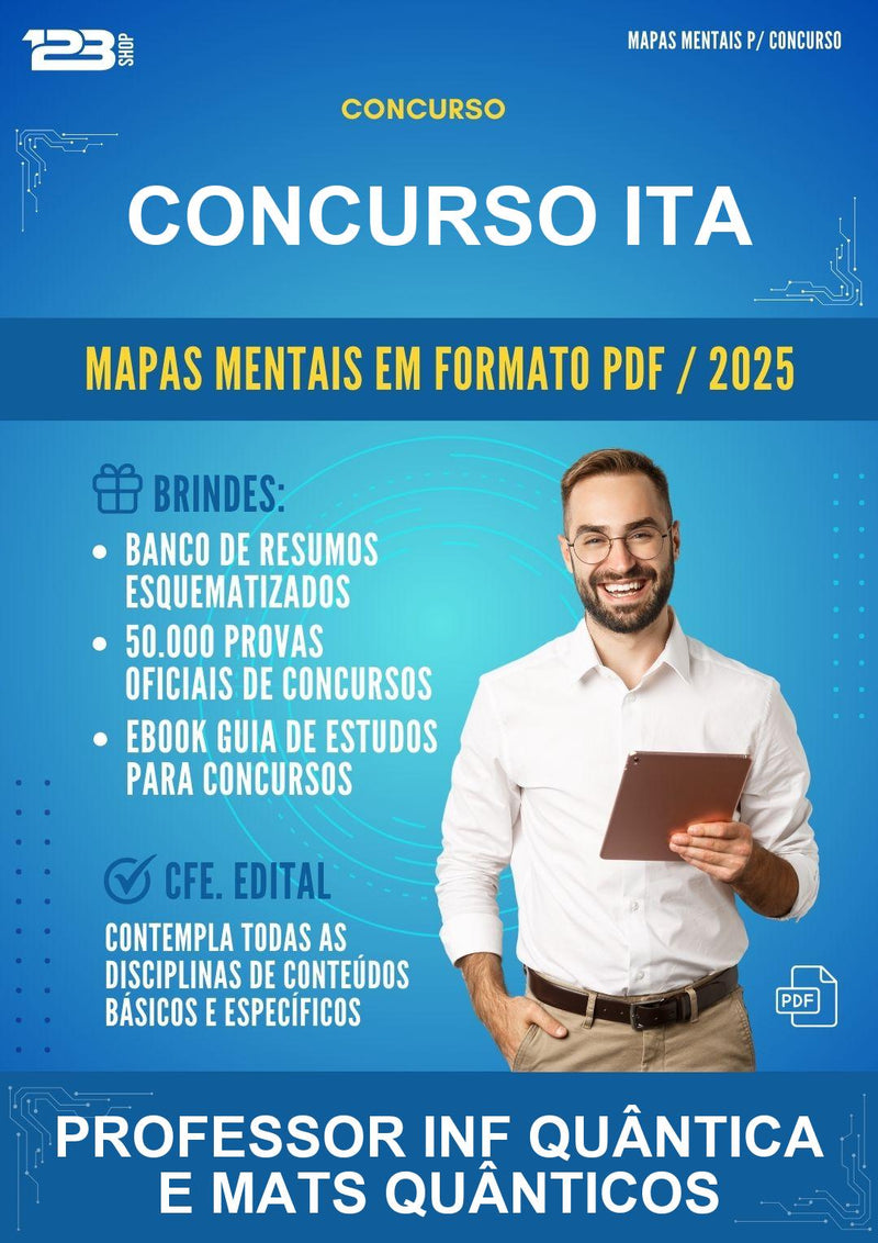 Mapas Mentais para o Concurso Ita para Professor Inf Quântica E Mats Quânticos