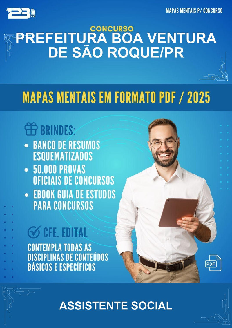 Mapas Mentais para o Concurso Prefeitura Boa Ventura de São Roque/PR para Assistente Social