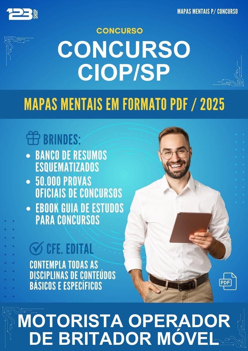 Mapas Mentais para o Concurso Ciop/SP para Motorista Operador de Britador Móvel