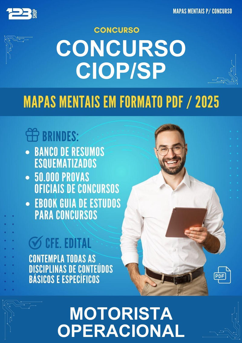 Mapas Mentais para o Concurso Ciop/SP para Motorista Operacional