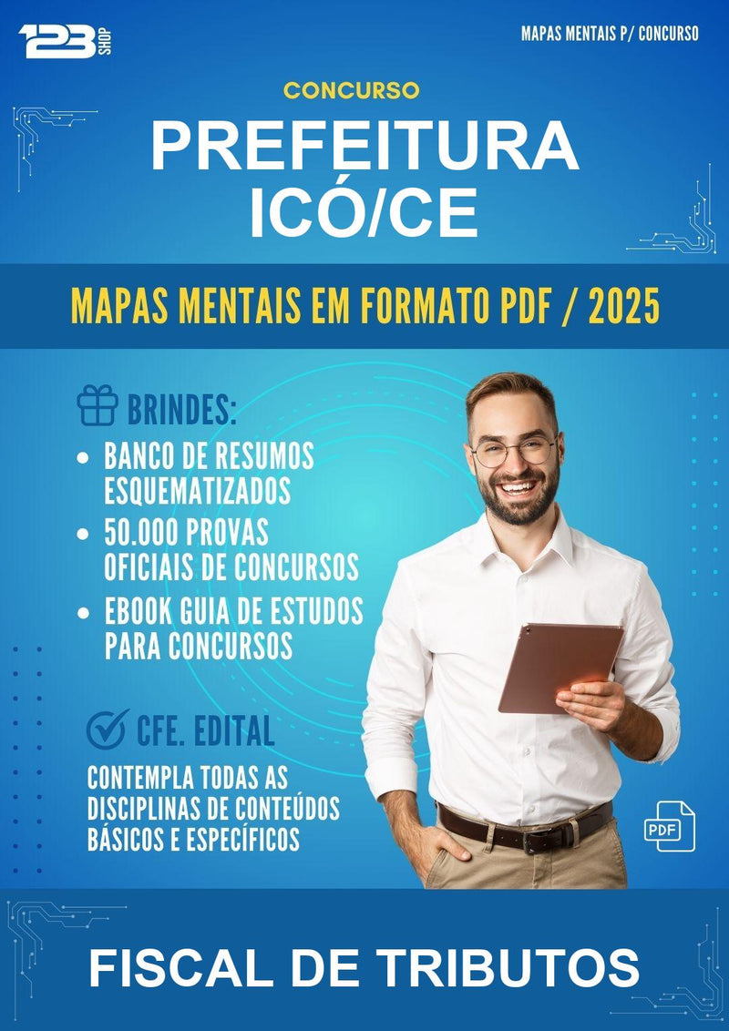 Mapas Mentais para o Concurso Prefeitura Icó/CE para Fiscal de Tributos
