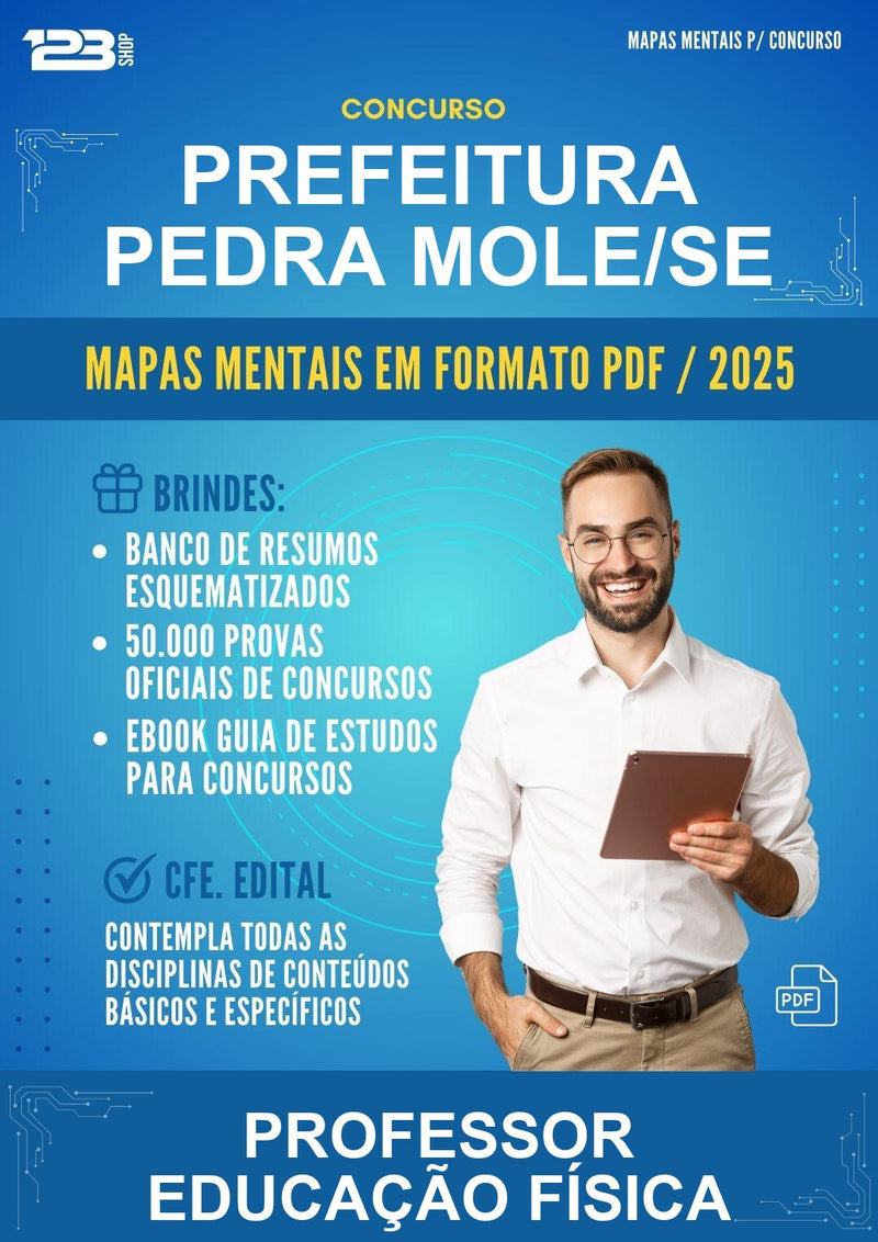 Mapas Mentais para o Concurso Prefeitura Pedra Mole/SE para Professor Educação Física