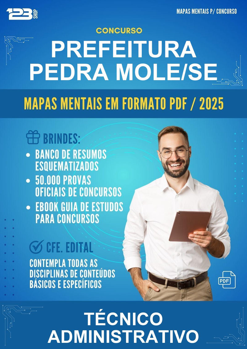 Mapas Mentais para o Concurso Prefeitura Pedra Mole/SE para Técnico Administrativo