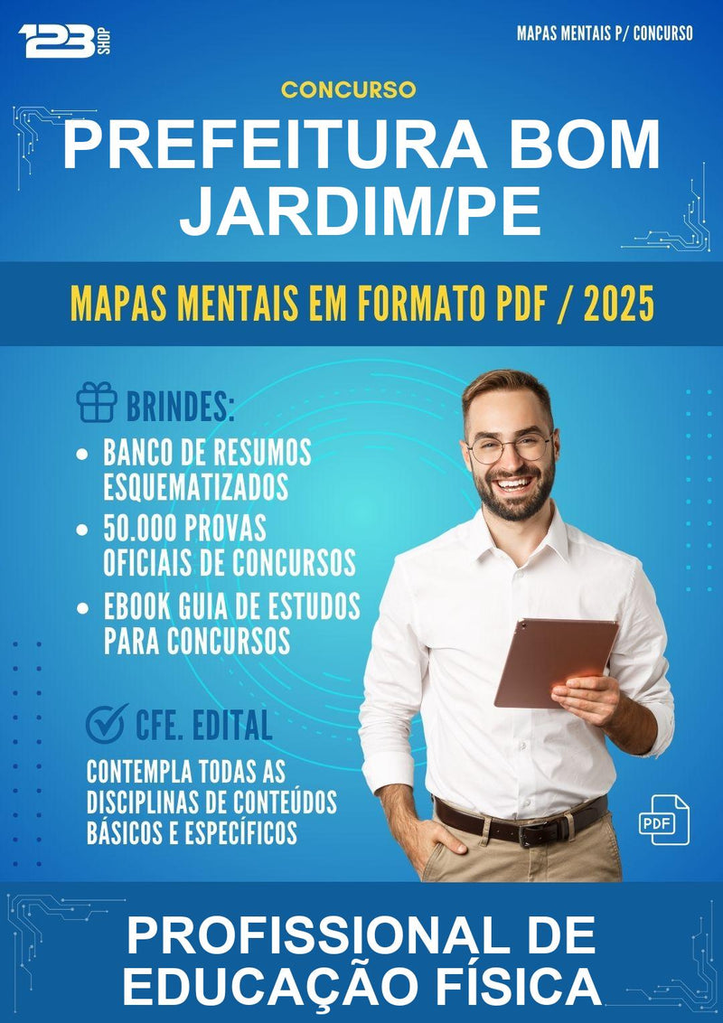 Mapas Mentais para o Concurso Prefeitura Bom Jardim/PE para Profissional de Educação Física