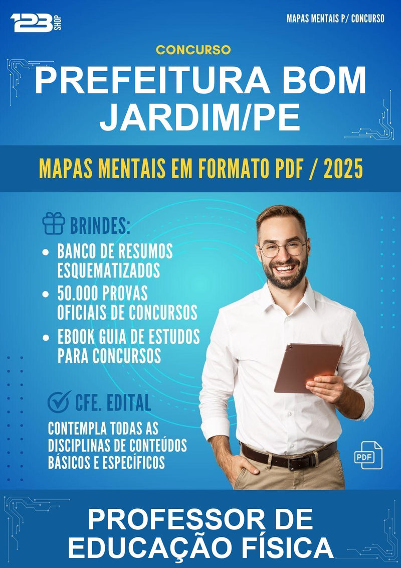 Mapas Mentais para o Concurso Prefeitura Bom Jardim/PE para Professor de Educação Física