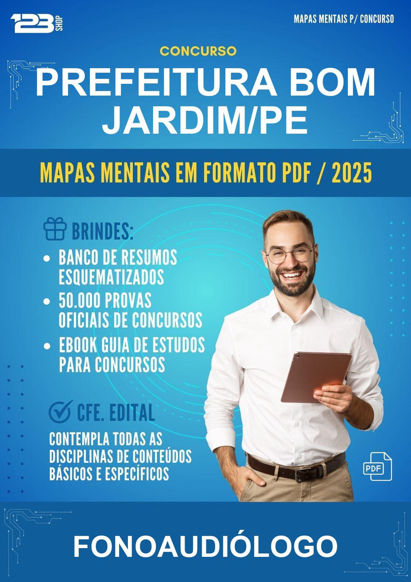 Mapas Mentais para o Concurso Prefeitura Bom Jardim/PE para Fonoaudiólogo