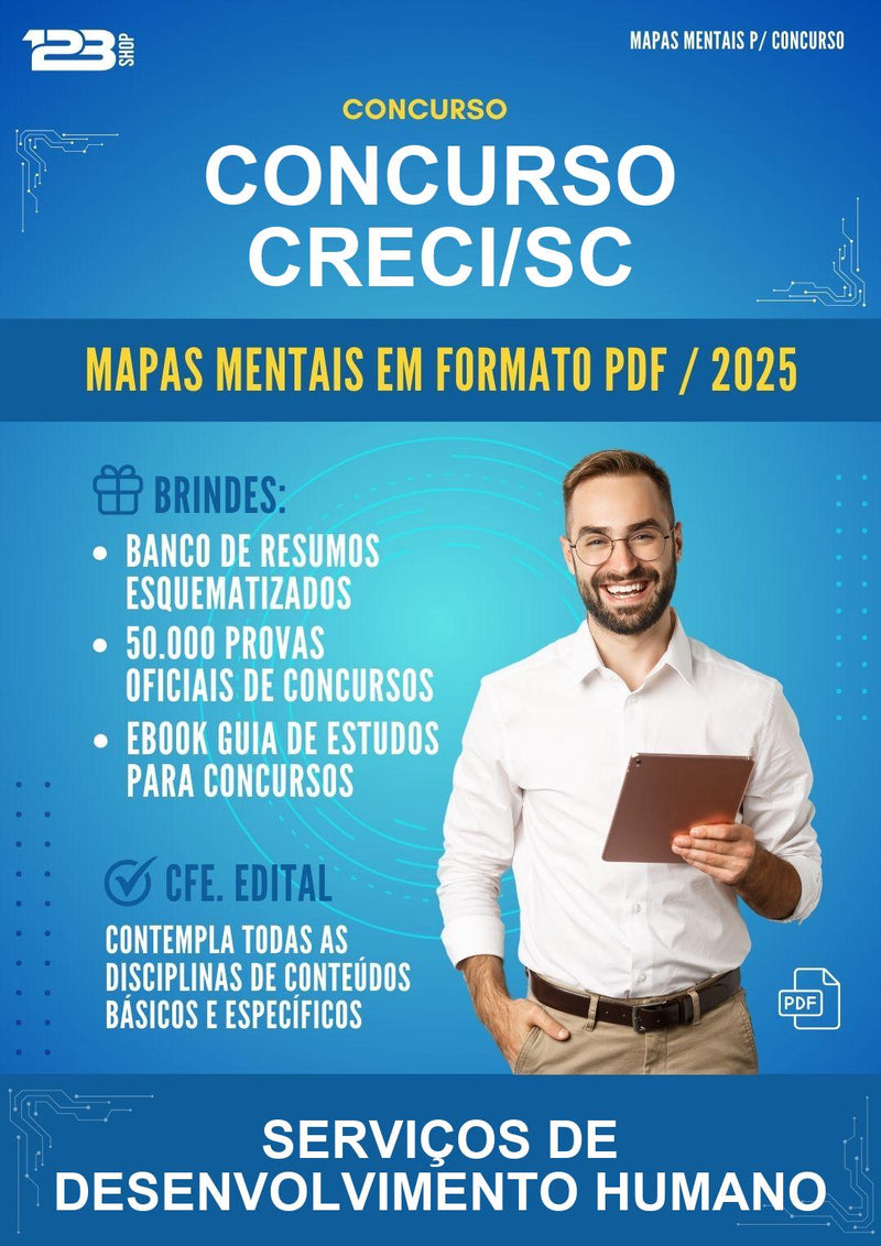 Mapas Mentais para o Concurso Creci/SC para Serviços de Desenvolvimento Humano