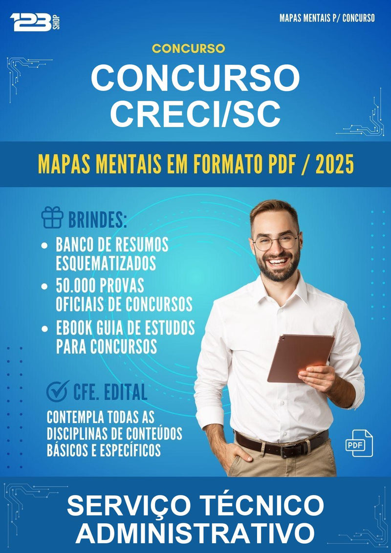 Mapas Mentais para o Concurso Creci/SC para Serviço Técnico Administrativo
