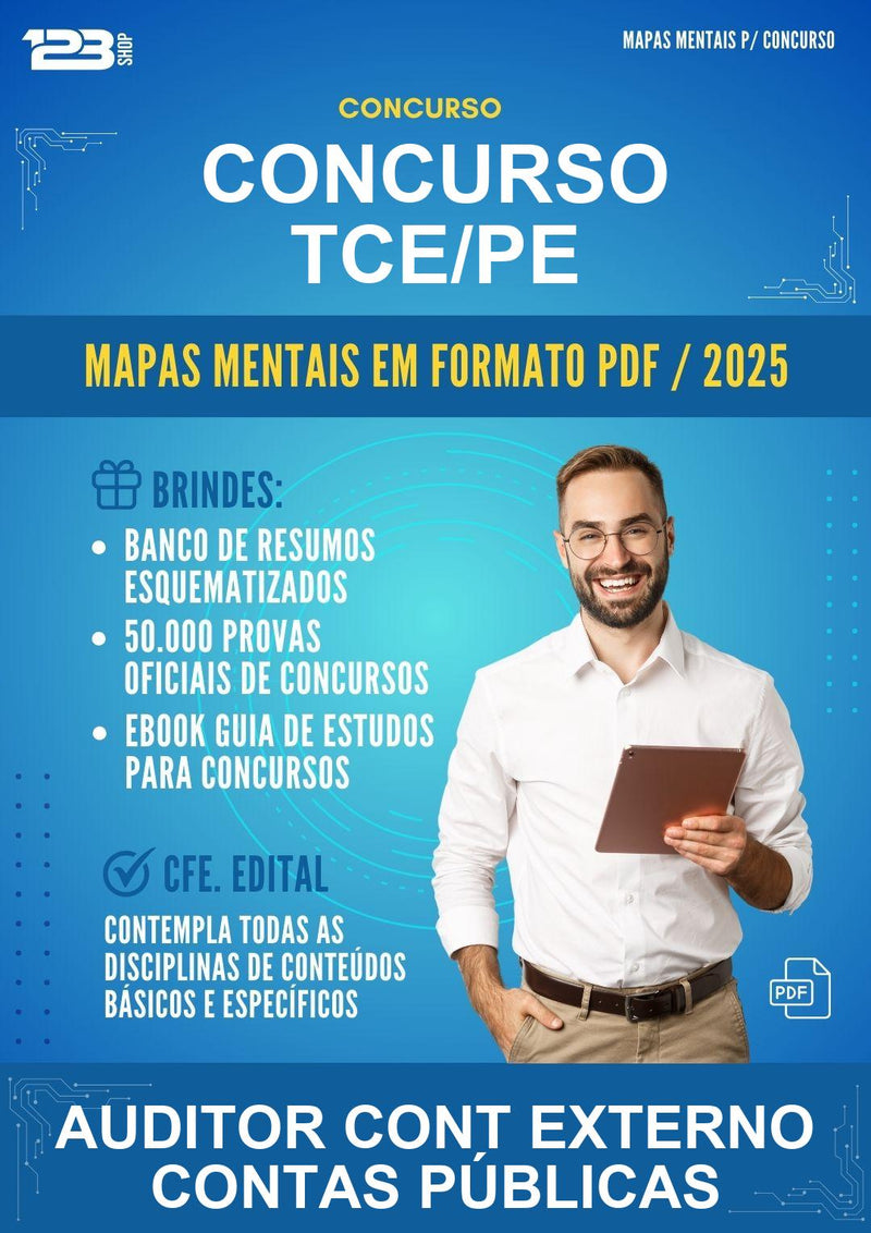 Mapas Mentais para o Concurso Tce/PE para Auditor Cont Externo Contas Públicas