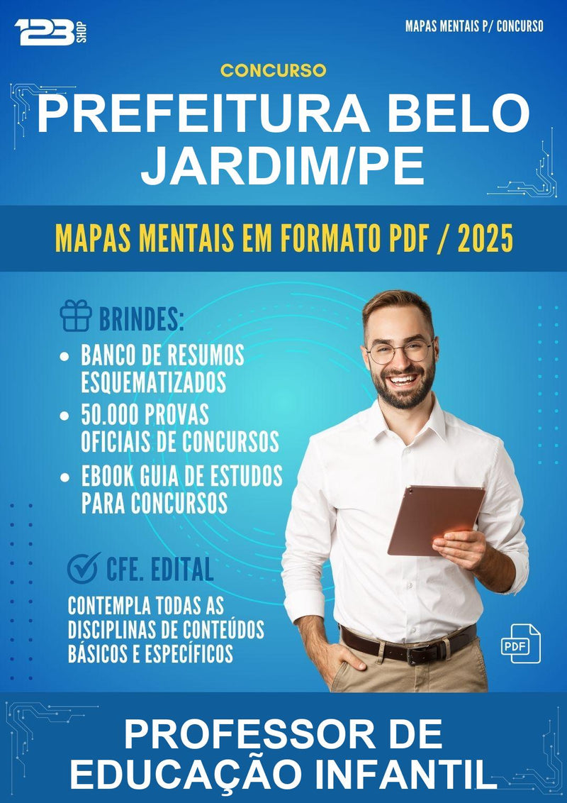 Mapas Mentais para o Concurso Prefeitura Belo Jardim/PE para Professor de Educação Infantil